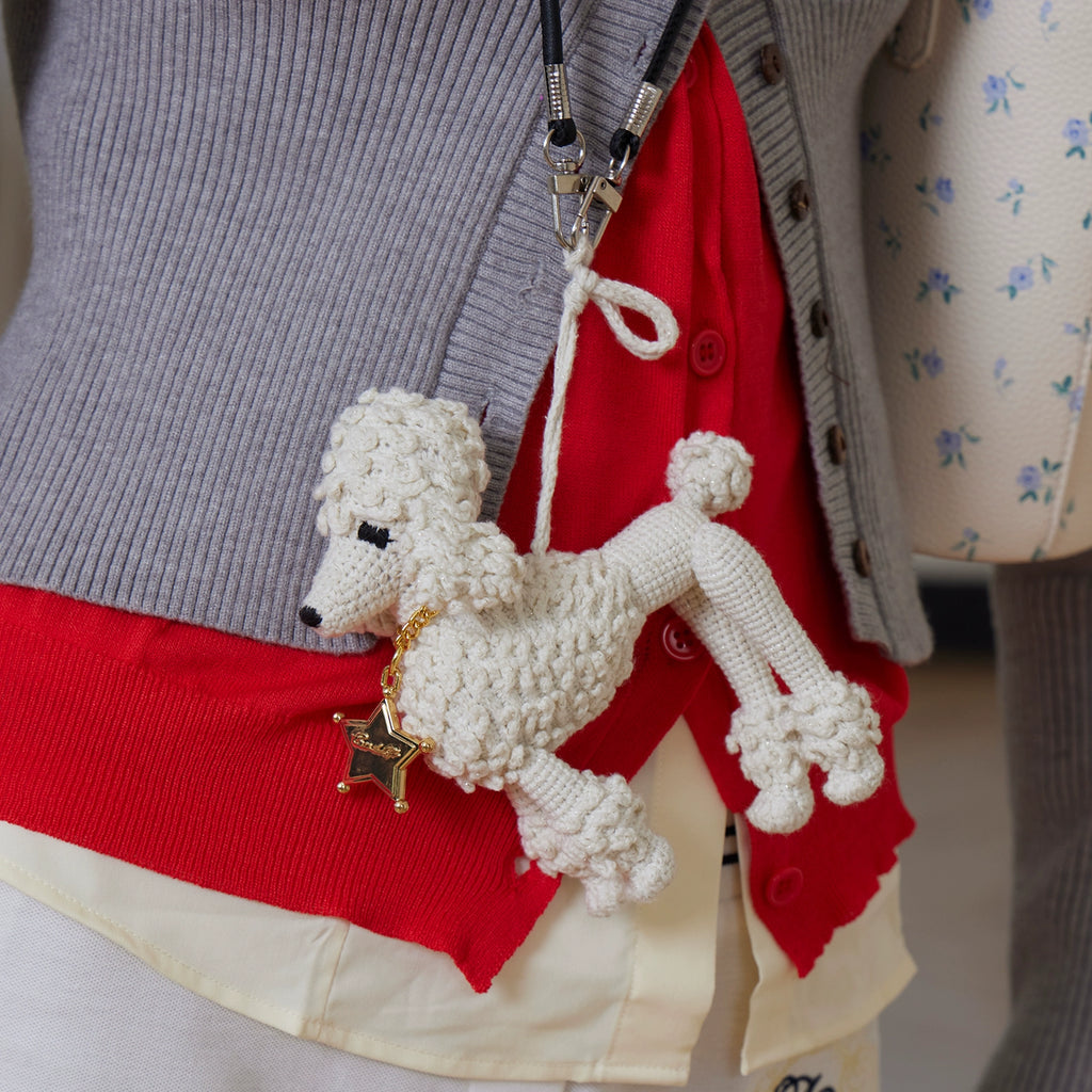 ECODAY Handmade Crochet Dog Pendant Bag Accessories