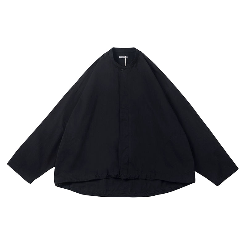 NOEARS Vintage Stand-up Neck Zipper Loose Thin Tooling Jacket