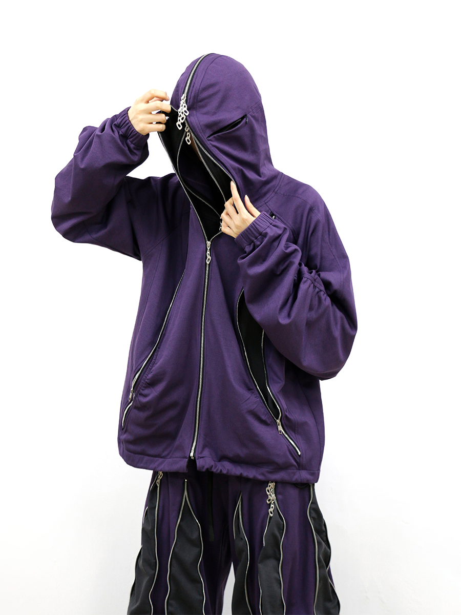 RELABEL Double-sided Spliced Sweater Jacket