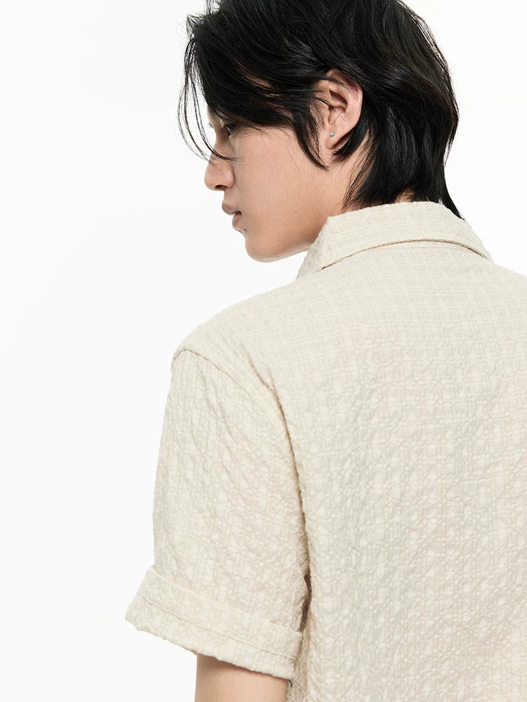 Borrowed Project Square Neck Short Sleeve Shirt