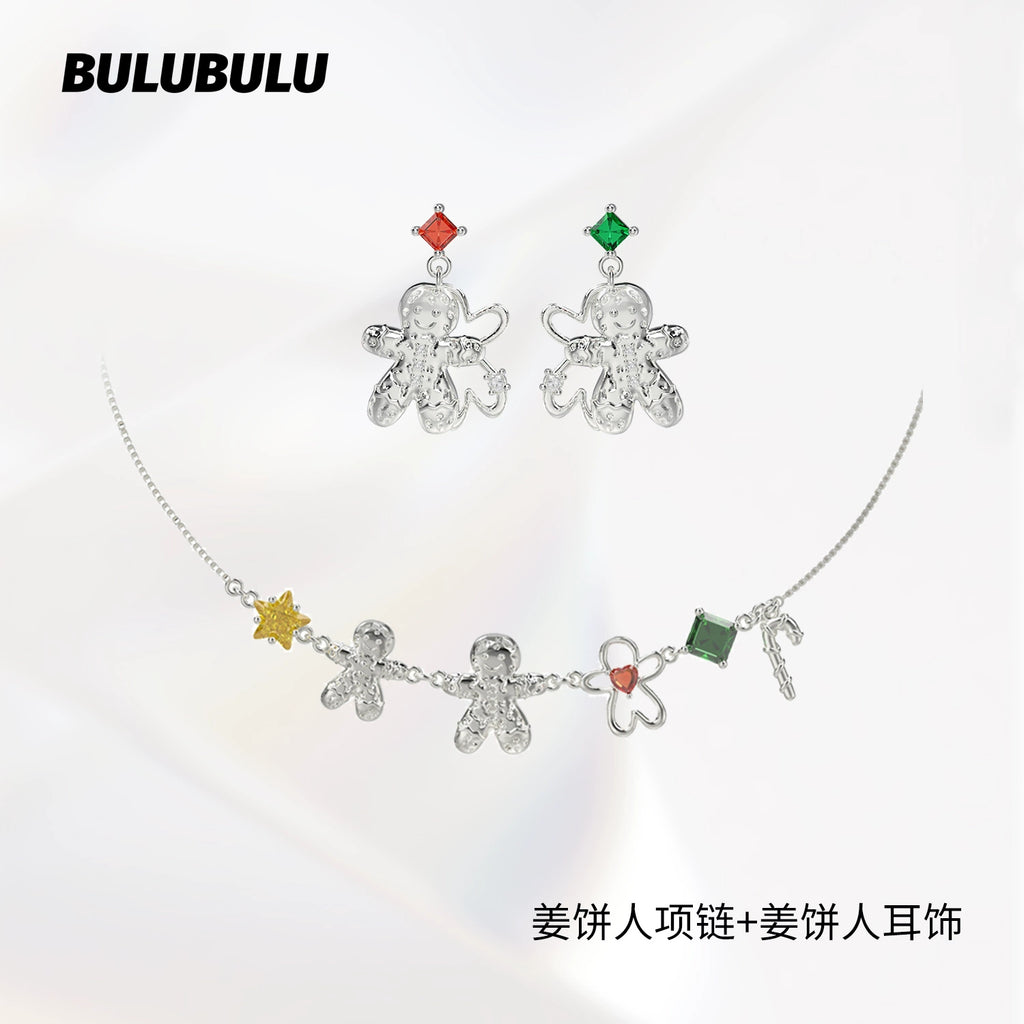 BULUBULU Christmas Gingerbread Man Earrings