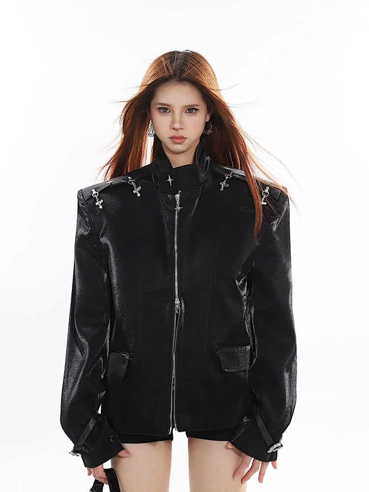 UNCMHISEX Shoulder Padded Blazer