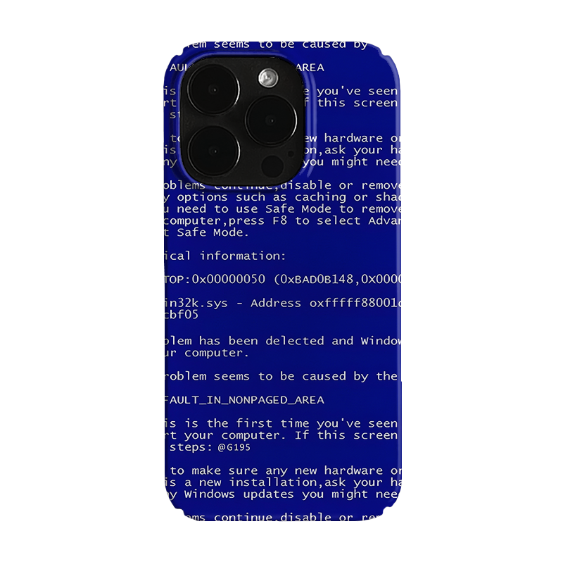 Blue screen PBCASE X OQ Iphone Case