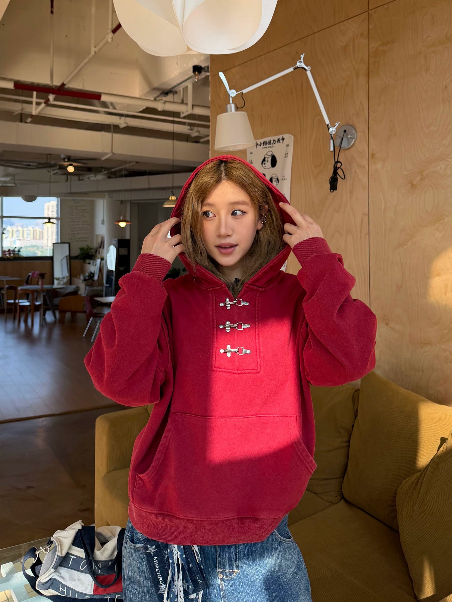 CCYE Lobster Button Heavy Hooded Sweater