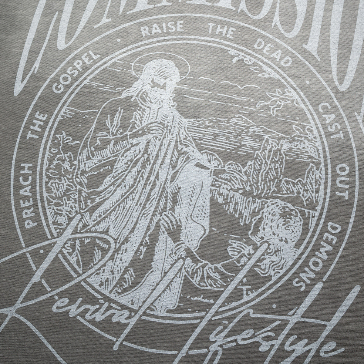 SUPER WAY Gradual Change Letter Print Tee