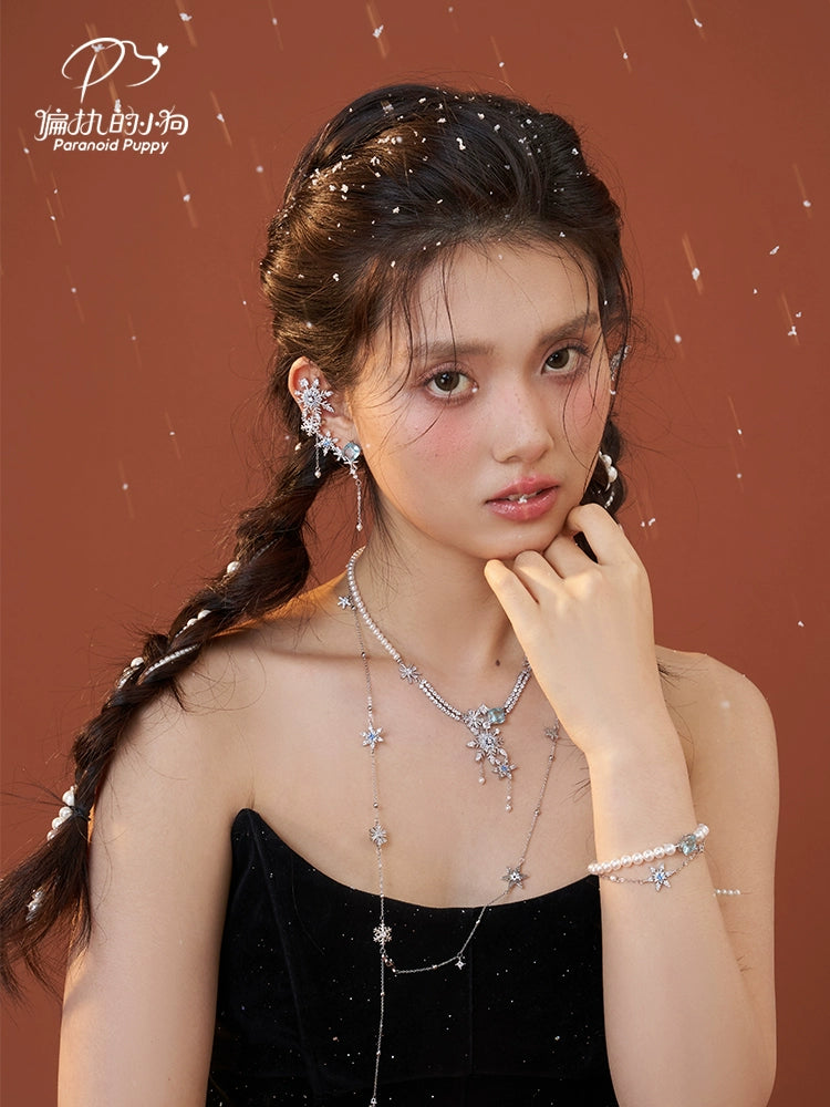 ParanoidP Snowflake Double Pearl Bracelet