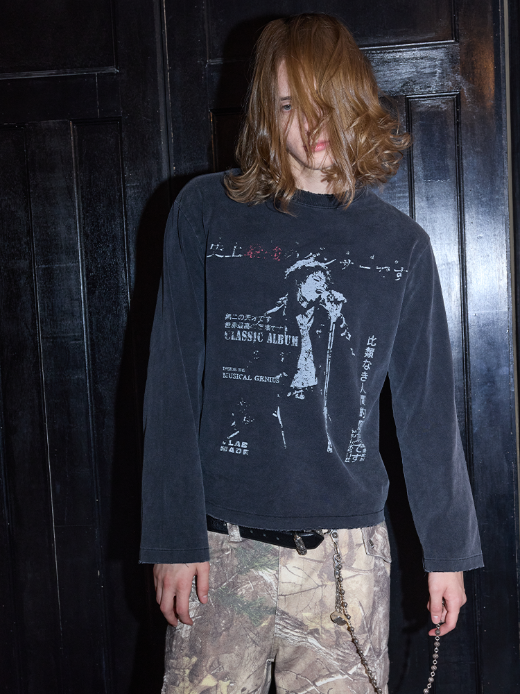 VLABMADE Single Stitch Washed Old Long Sleeve TEE