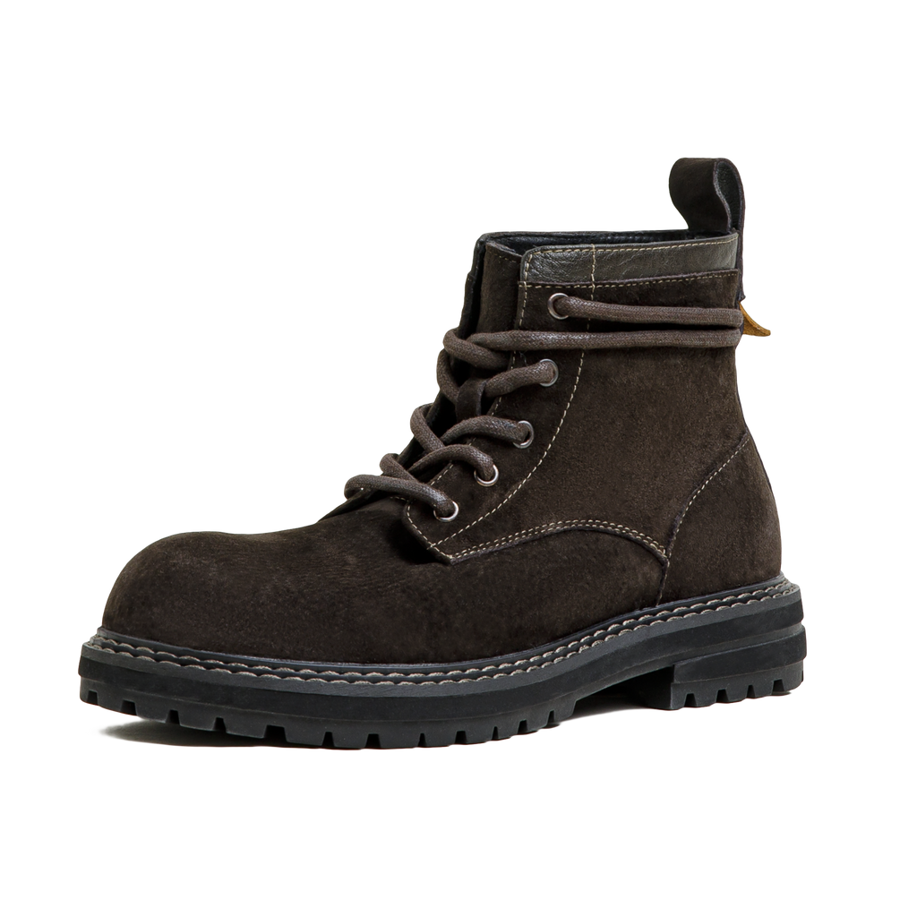 Maden Retro Casual Mid-top Thick-soled Leather Breathable Martin Boots