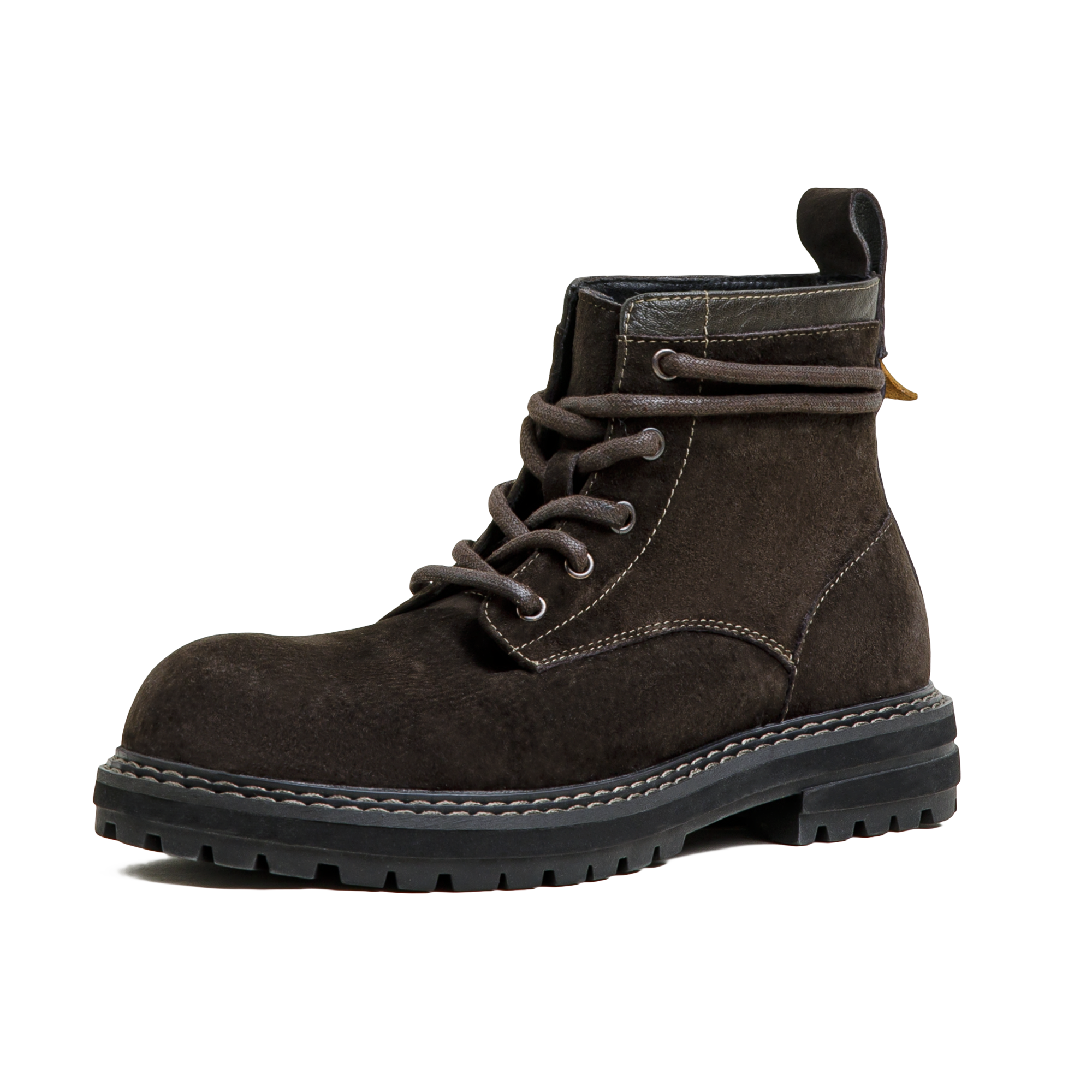 Maden Retro Casual Mid-top Thick-soled Leather Breathable Martin Boots