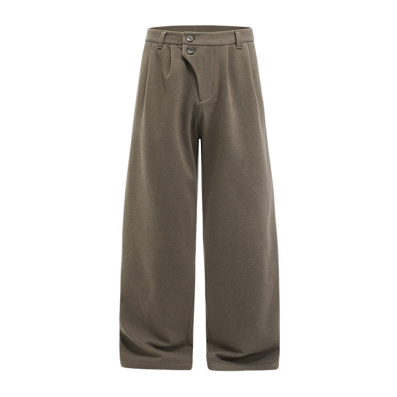 (Clearance) Inflation Double-Breasted Loose Versatile Wide Leg Pants