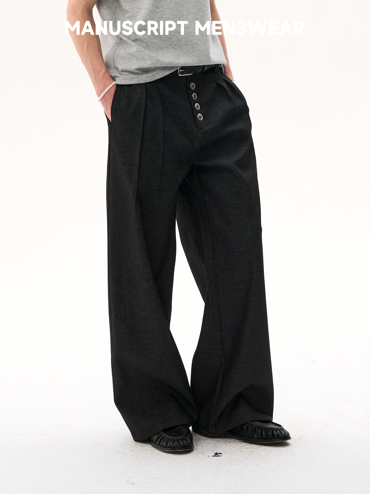 MANUSCRIPT Drape Cool Loose Trousers