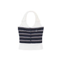 Ablueberry Striped Neck Vest