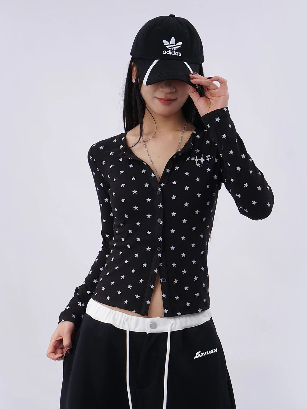 SAMUSAN Slim-fit Short Single-breasted Cardigan