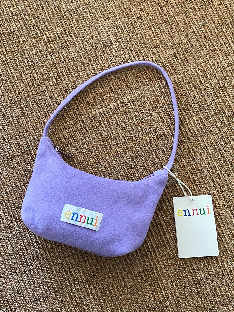 ENNUI Square Vintage Zipper Handheld Underarm Bag