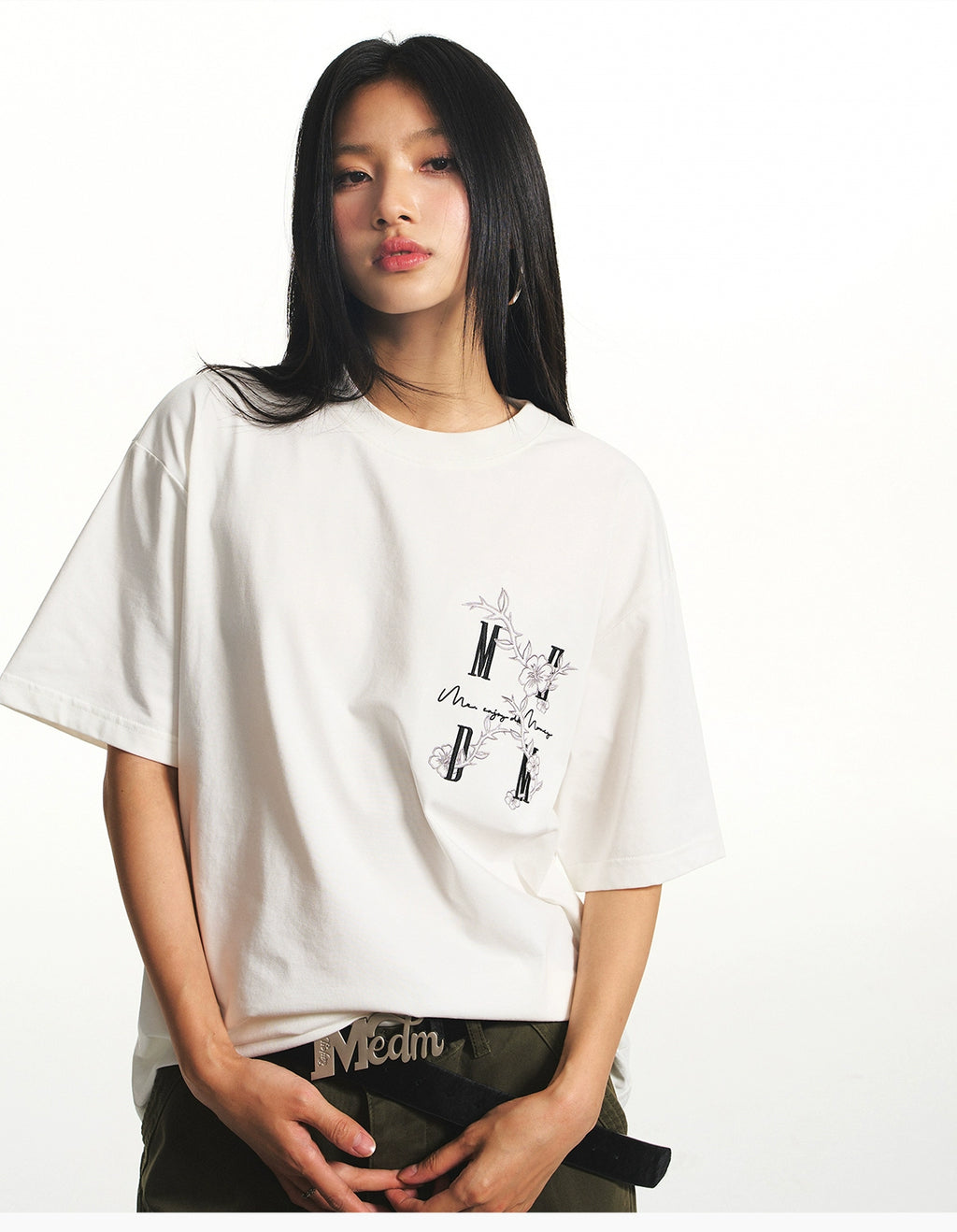 MEDM Flower Cool Sunscreen Loose Tee