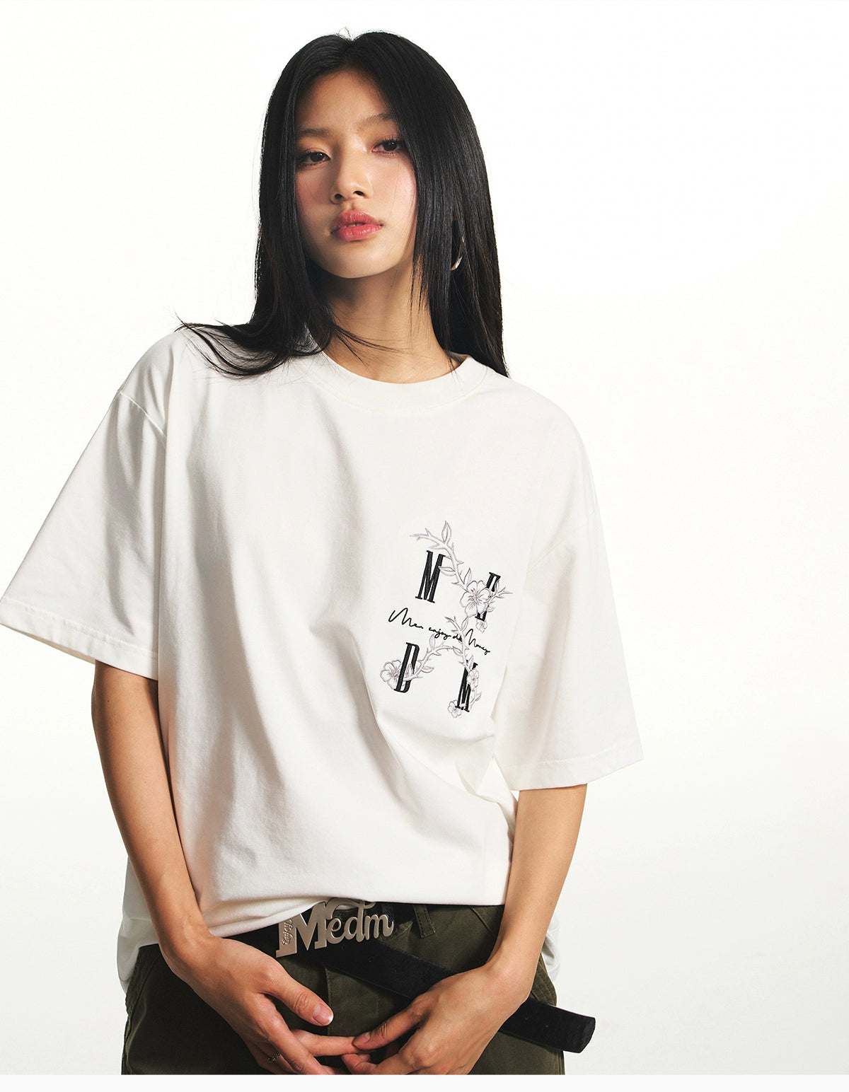 MEDM Flower Cool Sunscreen Loose Tee