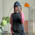 MMBBT Pinstriped Shoulder Sleeves Color Matching Long Sleeves