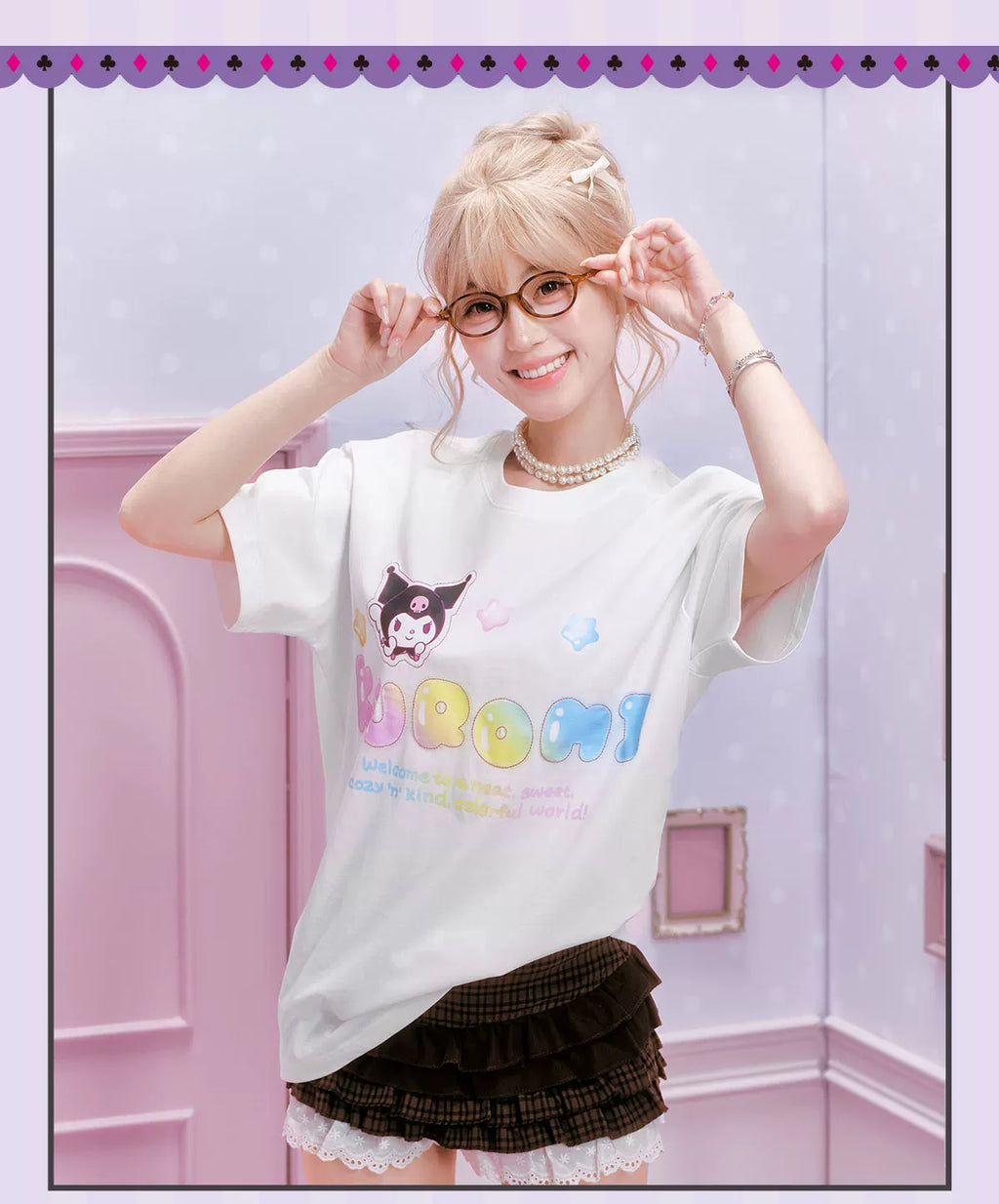 MEDM Anime Logo Printing Casual Crew Neck Tee