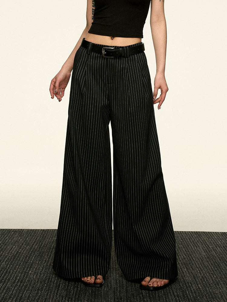 Aaisup Vintage Striped Suit Casual Pants