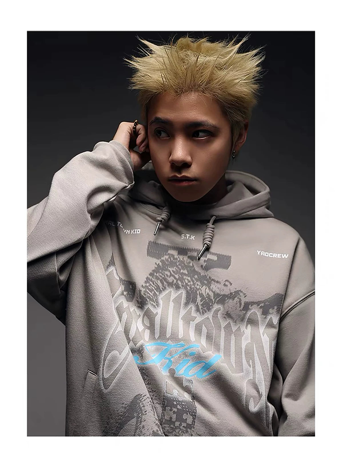 YADcrew Vintage Casual Hooded Sweater