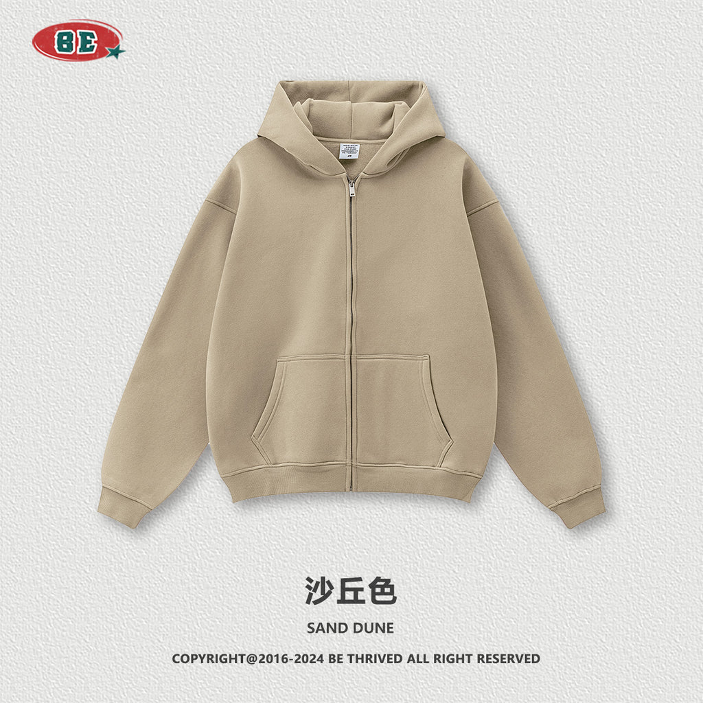 BE Men's Autumn Heavy Zipper Hoodie