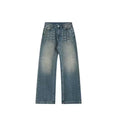 No E Mosen Square Stud Loose Straight Jeans