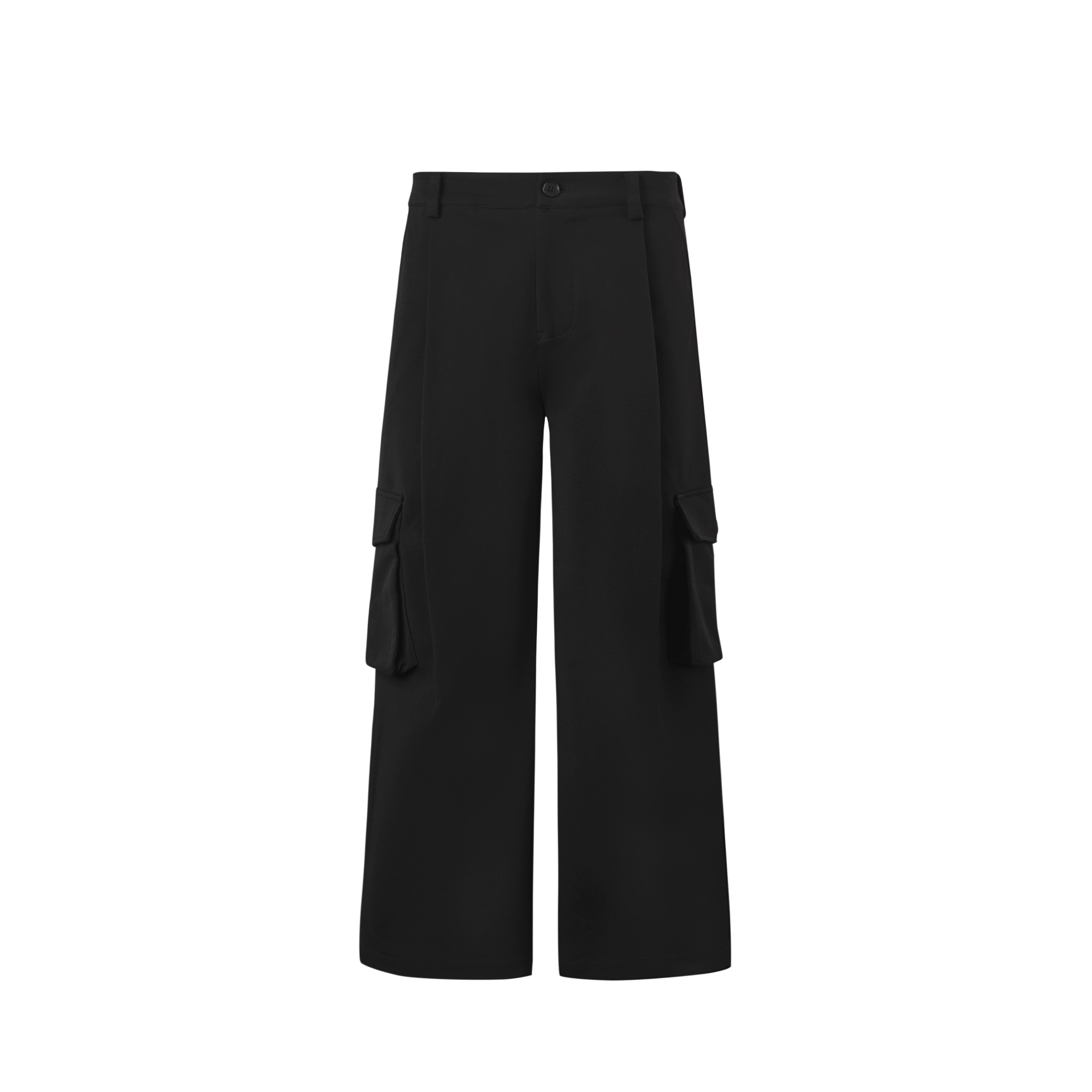 INTENT Pleated A-type Loose Straight Trousers