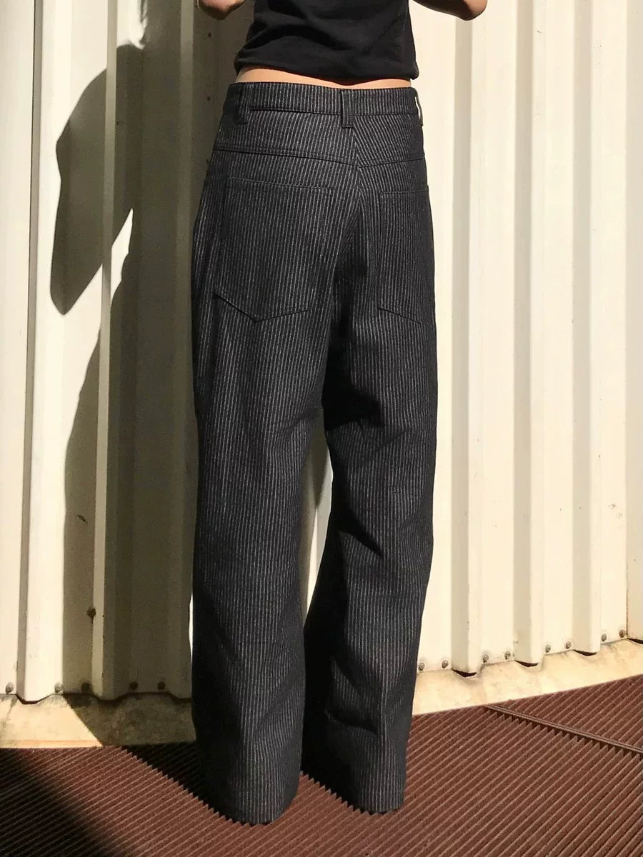 TWOMOONS Minimalist Striped Jeans