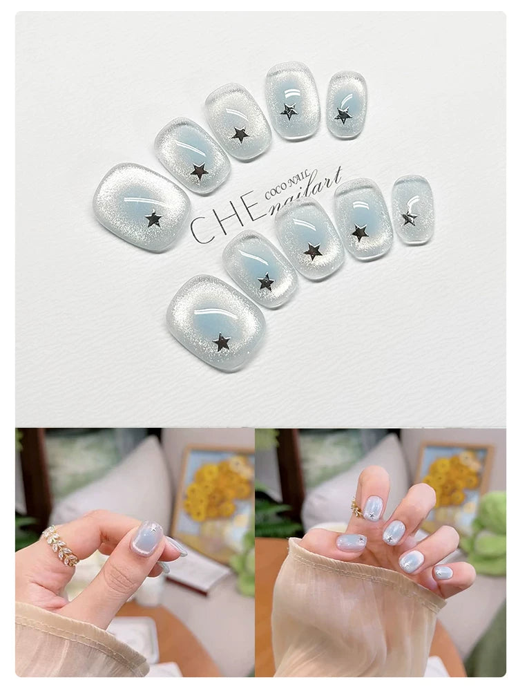 CoCo Short Gentle Temperament Advanced Sense Handmade Manicure Wear Nail