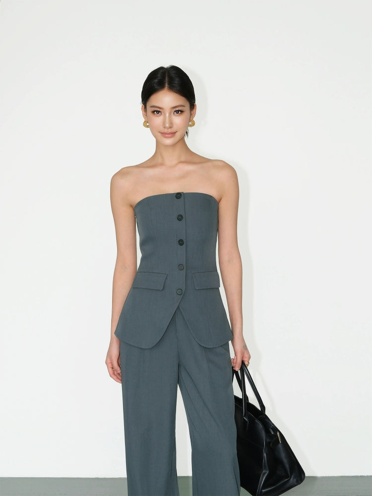 NEVA HU Suit Tube Top