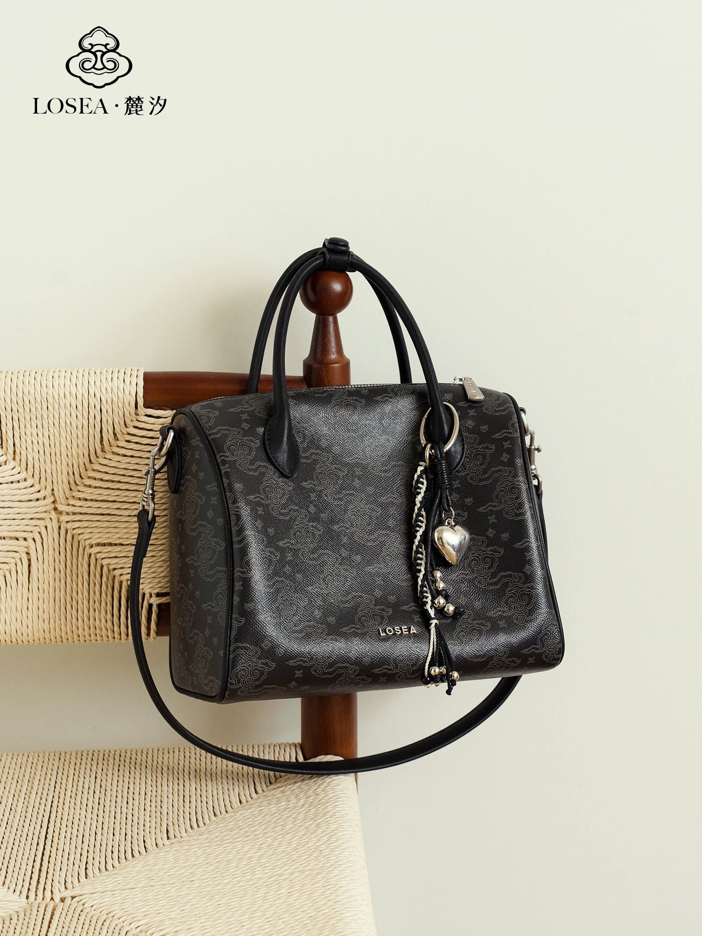 LOSEA Simple Moire Casual Messenger Bag