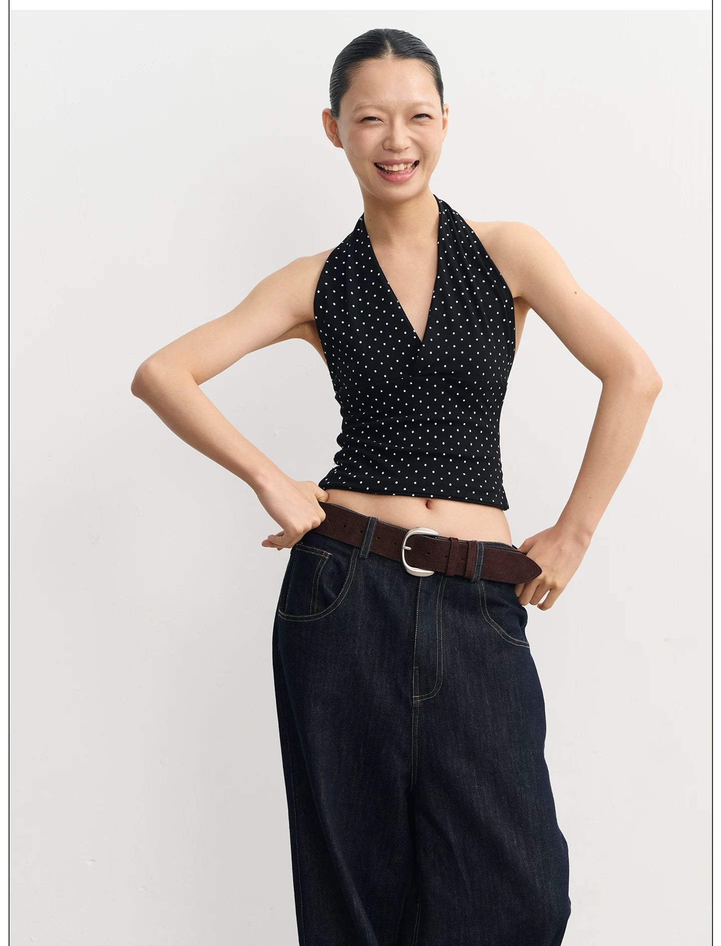 LINY LIBERTY Vintage Polka Dot Neck Sling