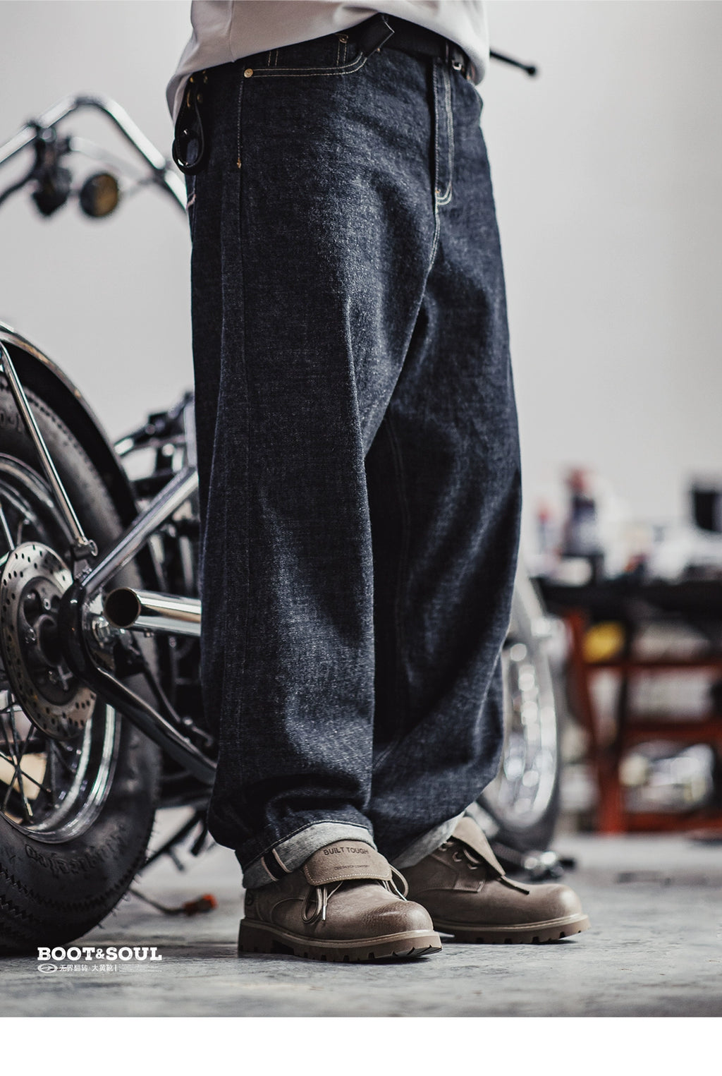 Maden Flip Medium Help Leather Vintage Tooling Martin Boots