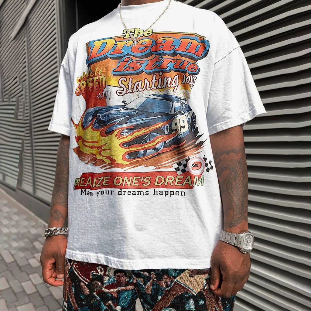 Wang Youbing Retro Lazy Style Advanced Tee