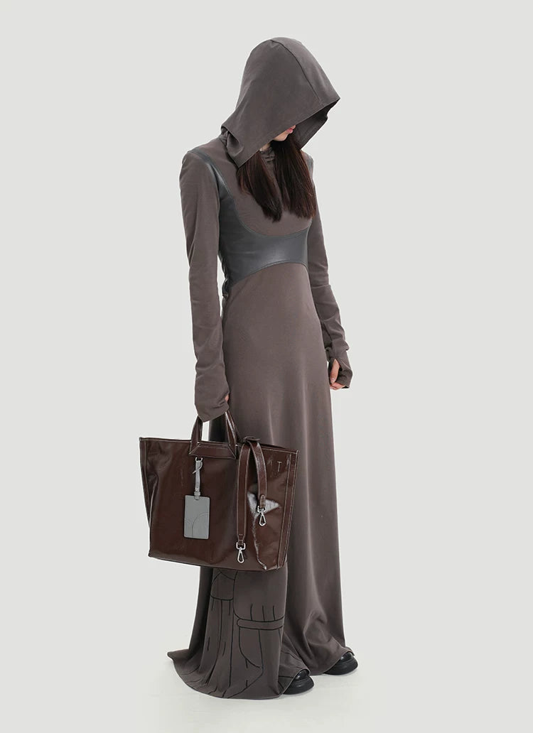 KoniKoni Leather Niche Large Capacity Shoulder Messenger Bag
