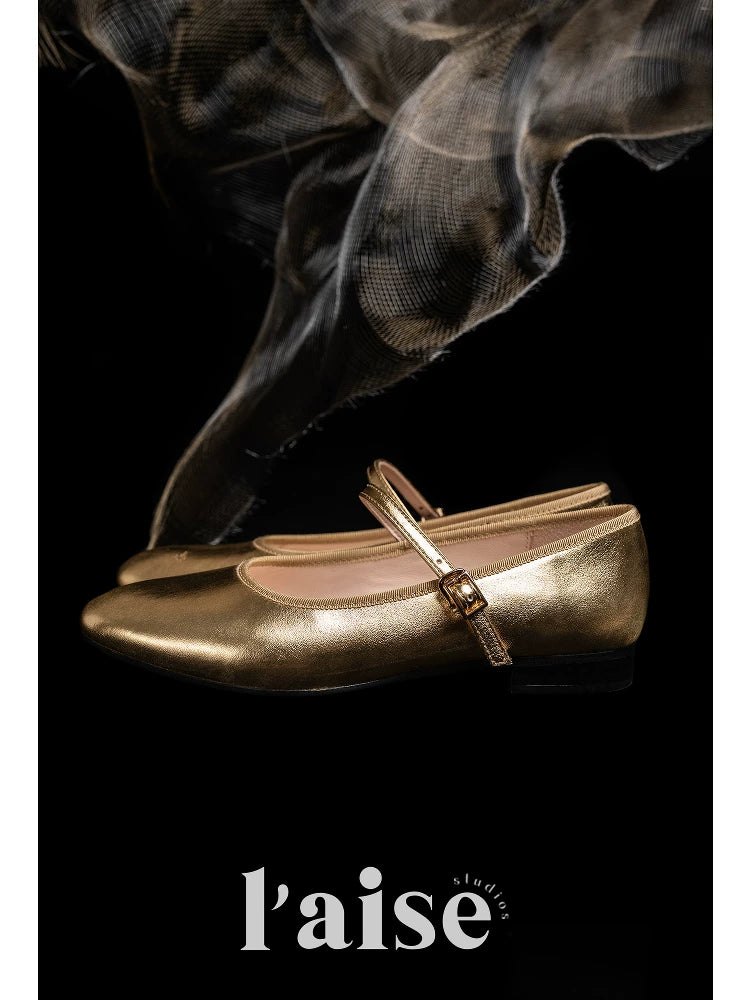 L'aise Comfortable Retro Flat Casual Mary Jane Shoes