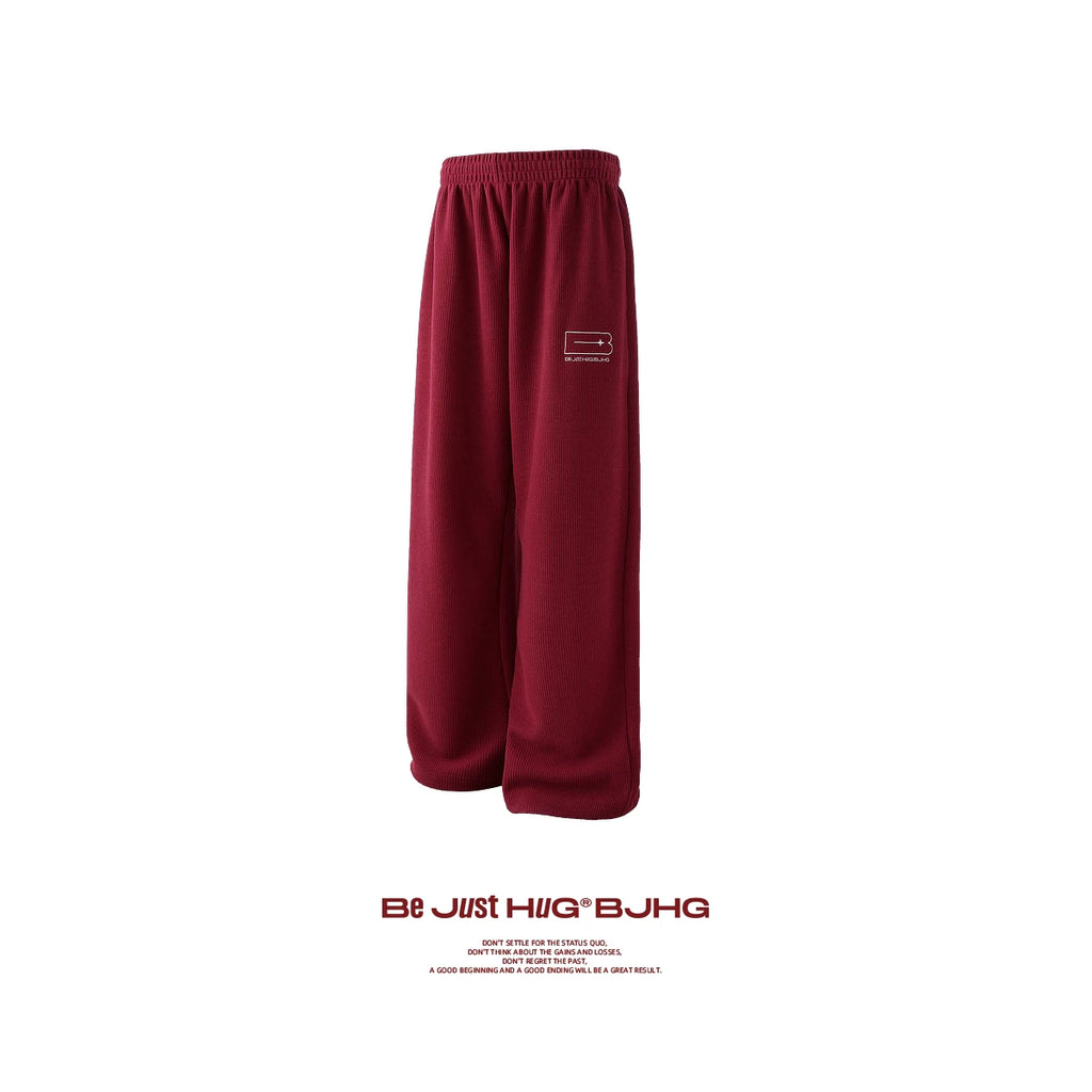 BJHG Red Corduroy Slack Sweatpants