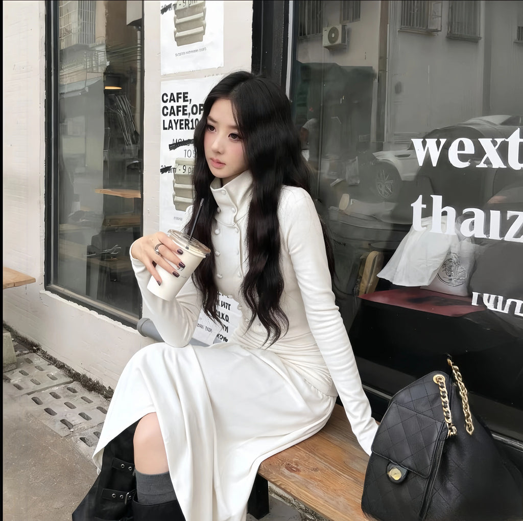 Instunning Simple and High-end Waist and Thin Dress