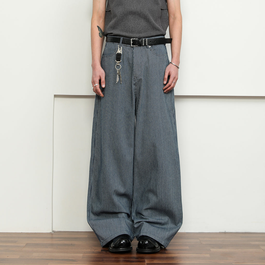 FLYOFF lazy relaxed striped Pants