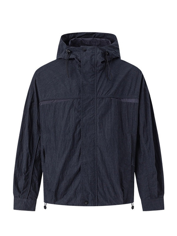 UNF Contrasting Splicing Premium Simple Hooded Jacket