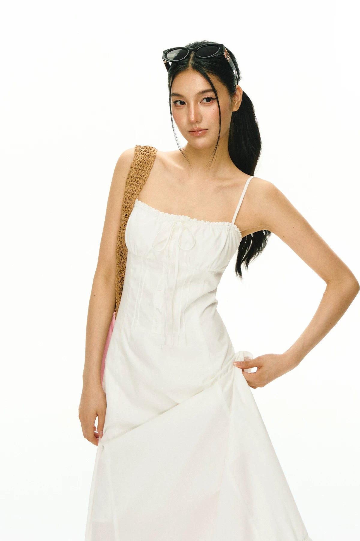 Ariseism Vintage Slim Fit Suspender Dress