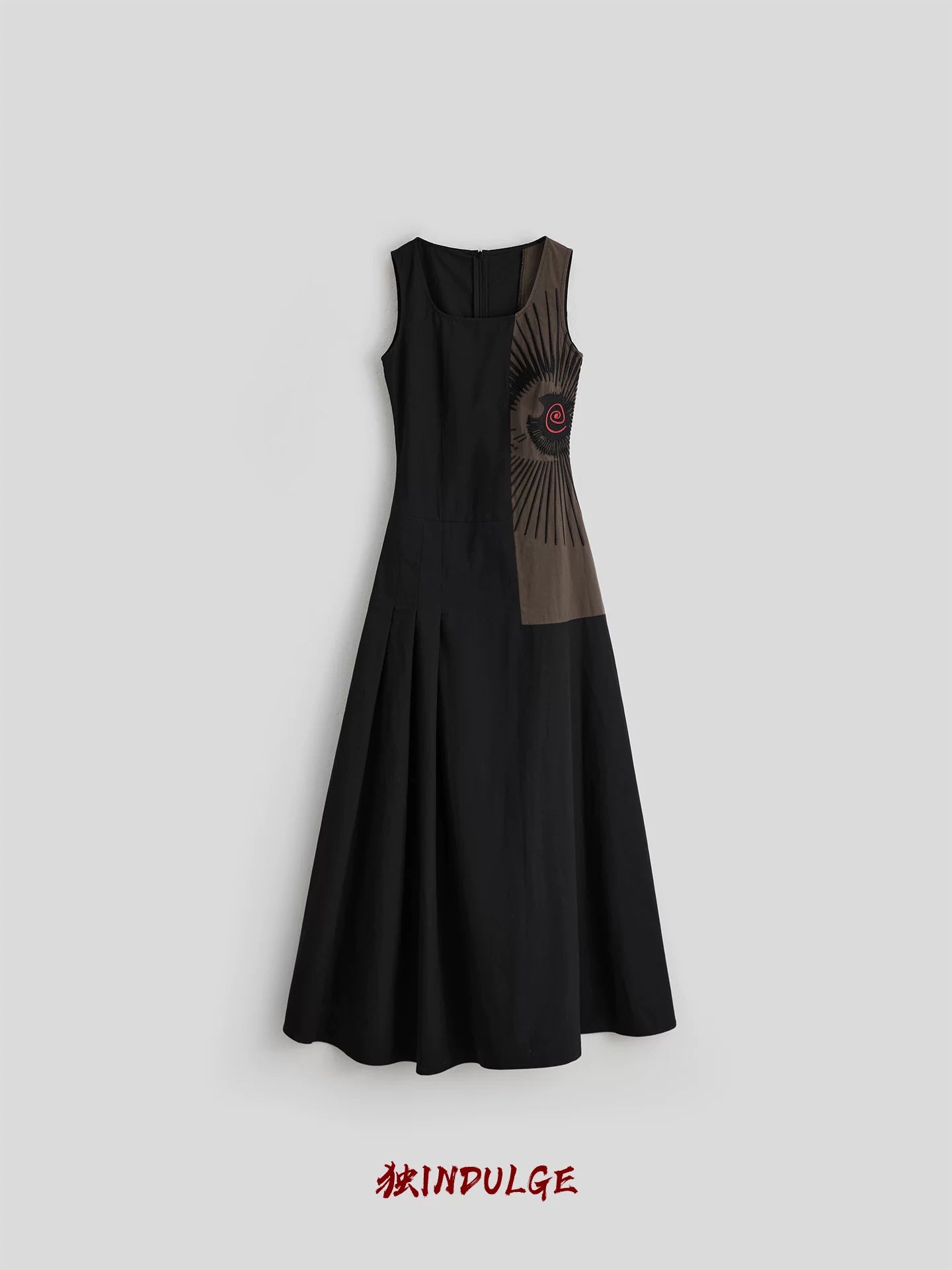 INDULGE Embroidered Square Neck Tank Top Long Skirt