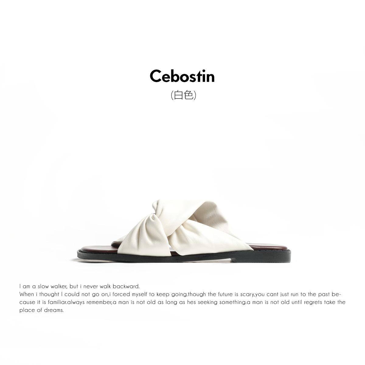 Cebostin Pleated Kink Versatile Flat-bottomed Slippers