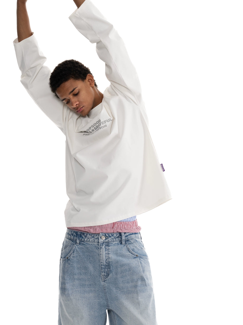 Loopsoon Back Letter Print Old Tee