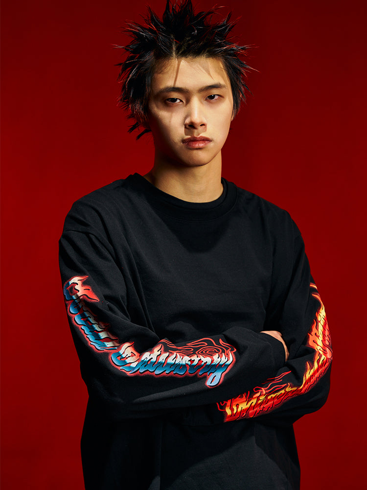 OSCILL Industrial X Pain Band Long Sleeve Tee