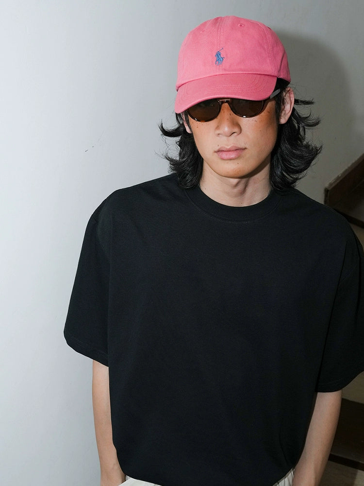 O3PARK Heavy Small Neckline Loose Tee