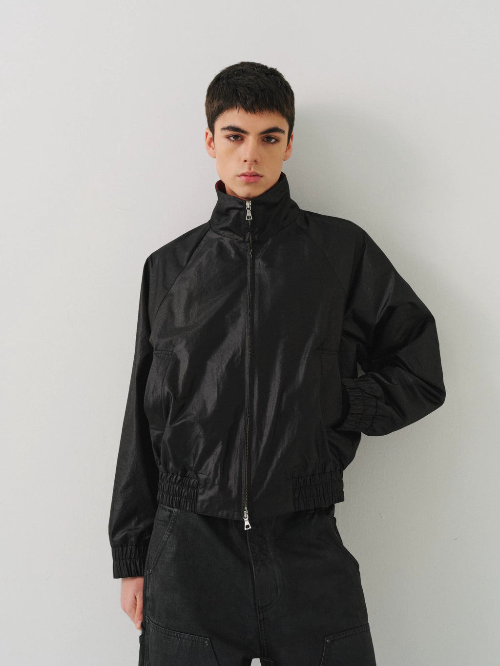 VLABMADE Vintage Stand-up Collar Loose-sleeved Jacket