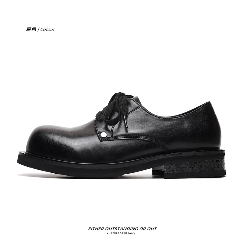 (Clearance) SHENLV turned head thick-soled leather Derby shoes