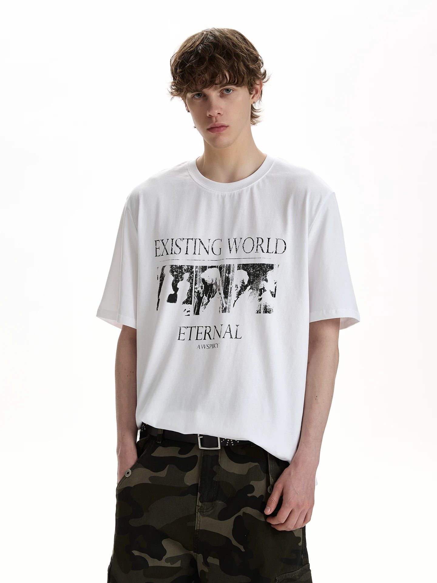 A PUEE PUEE Vintage Street Style Printed T-Shirt – Loose Fit