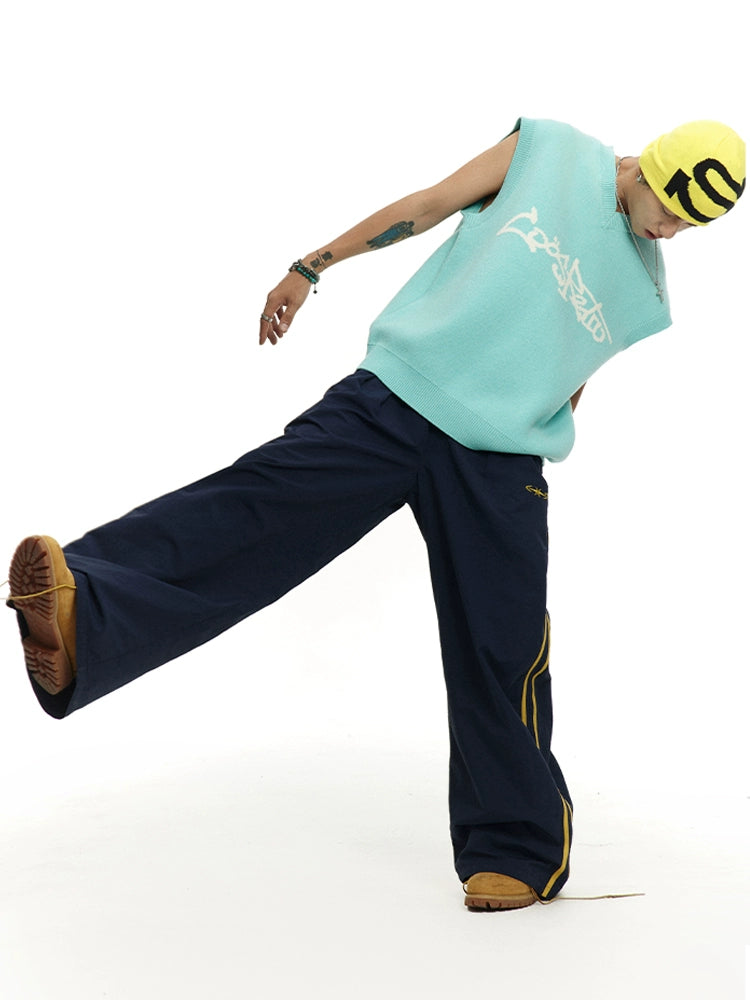 CoosRetro College Style Knitted V-Neck Sweater